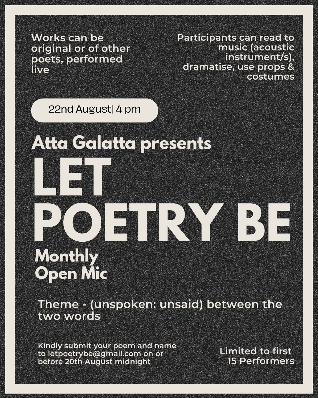Let Poetry Be